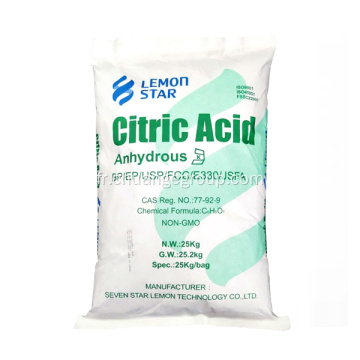 BP USP Food Grade Citric Acid Anhydreux 99,5%